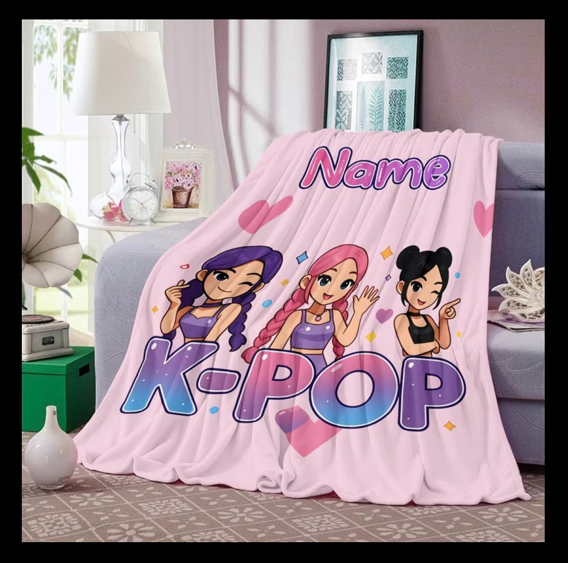 Personiled K Pop Blanket