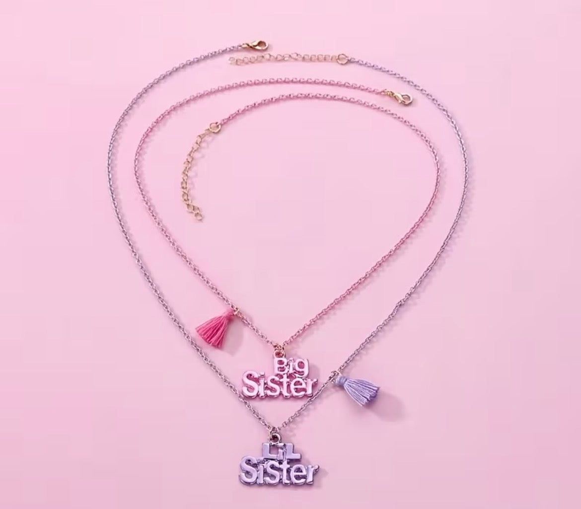 2PC Little Sister & Big Sister Necklace