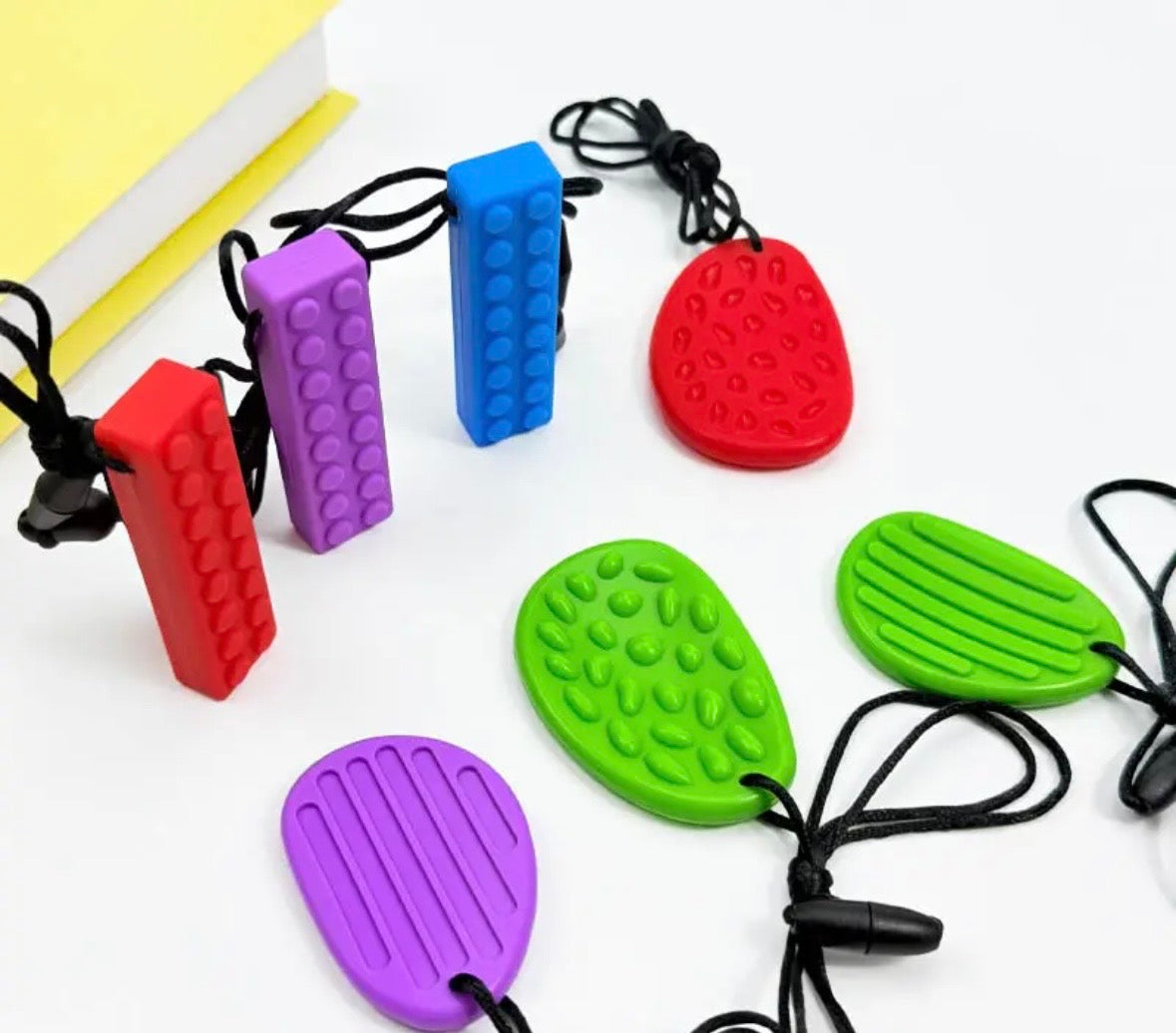 3pce Silicone Sensory Texture Necklace