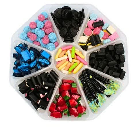 Liquorice allsorts platter