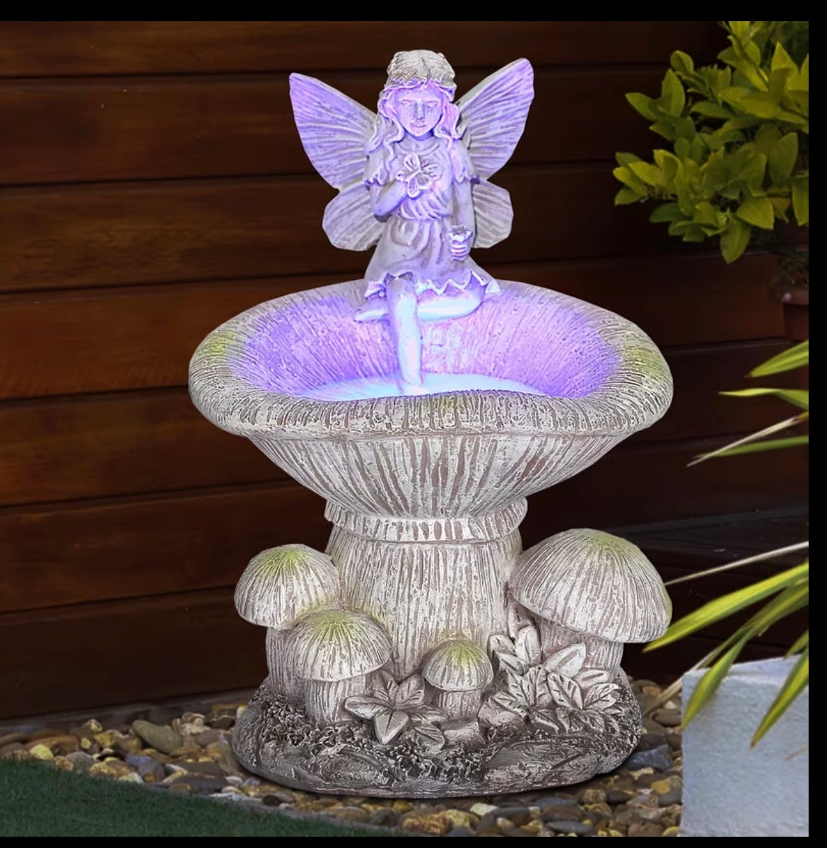 Enchanting Fairy Garden Fountain with LED Glow