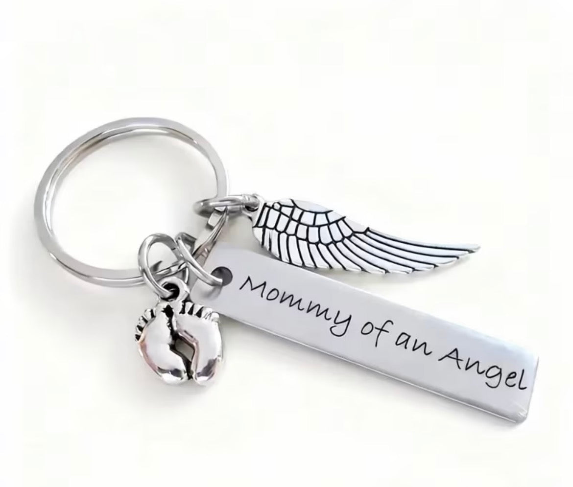 Mummy & Daddy Angel KeyRing