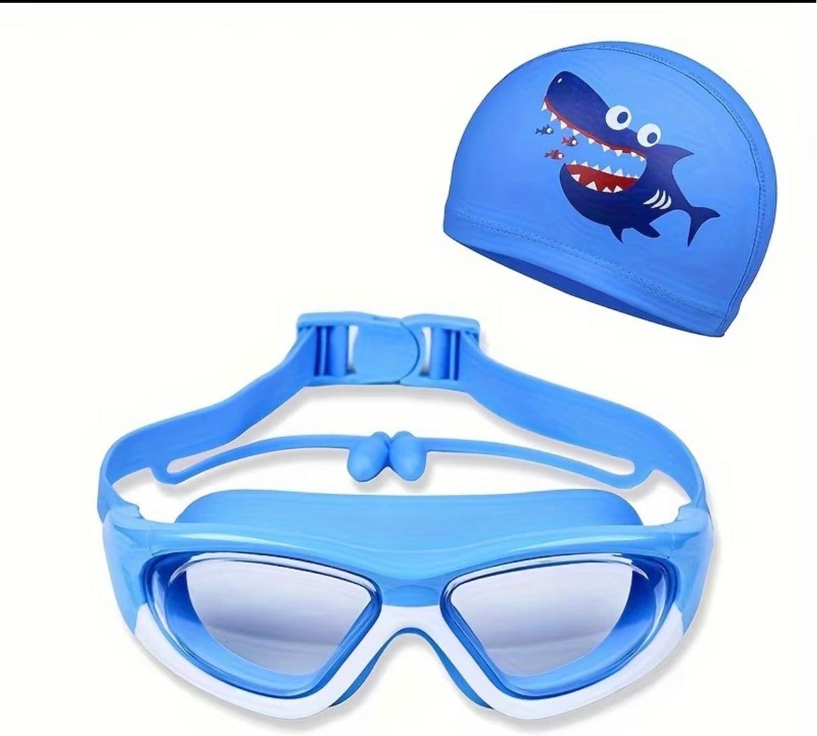Kids Swimming Goggles & Hat