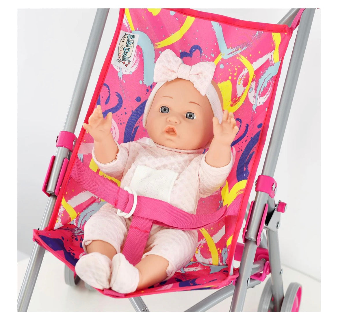 Baby Doll With Stroller & Feeding Accessories Set