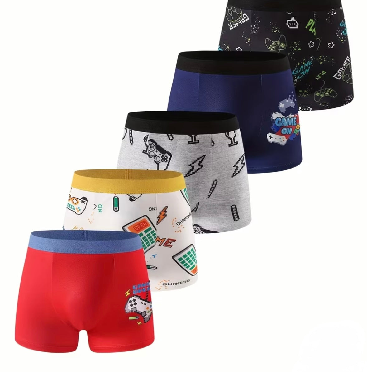 5pce Dinosaur boys underwear