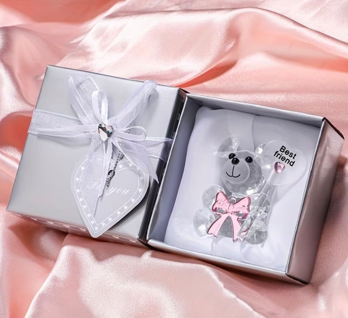 I love you/best friend signed Crystal bear