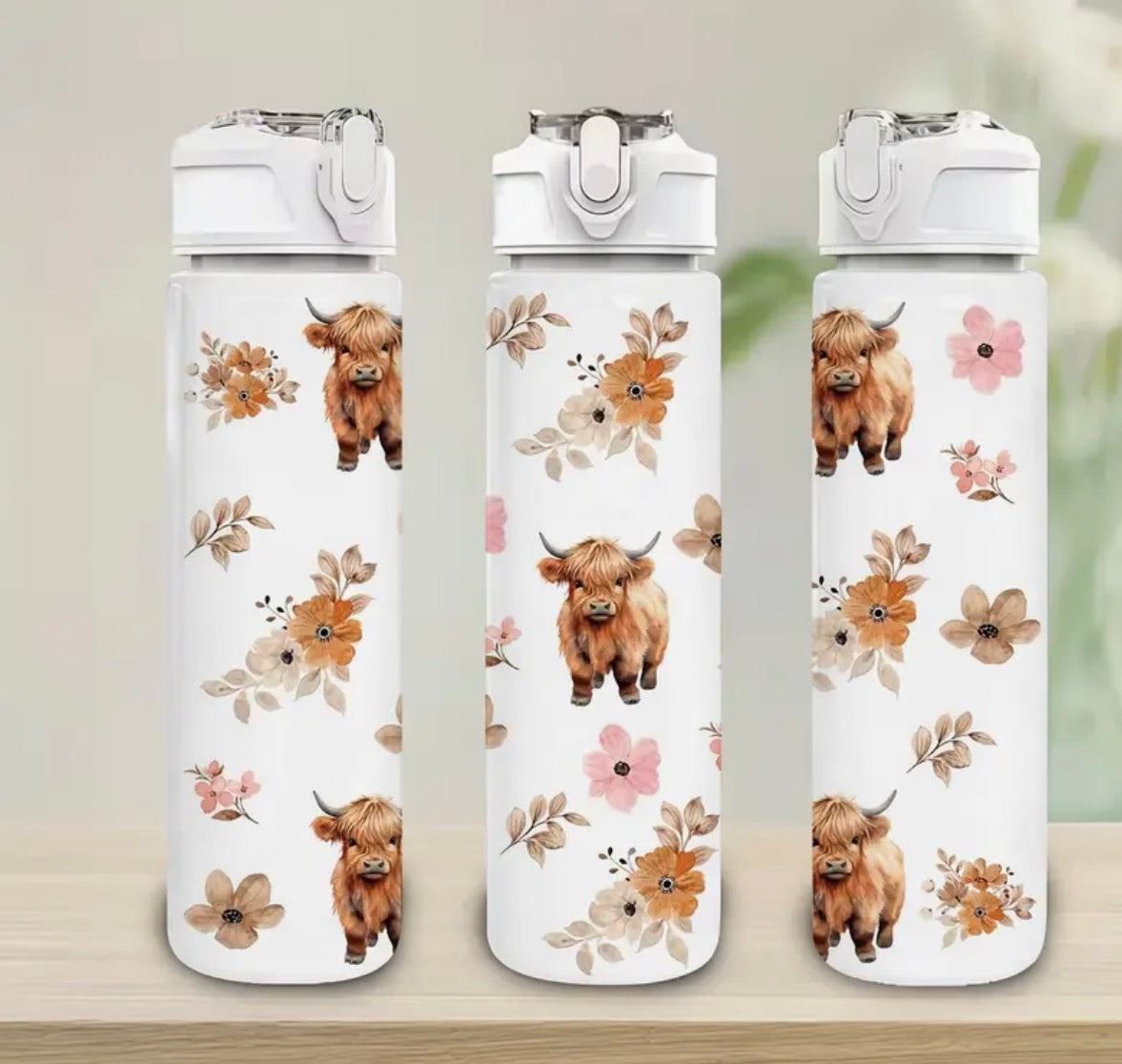 Highland Cow Water Bottle
