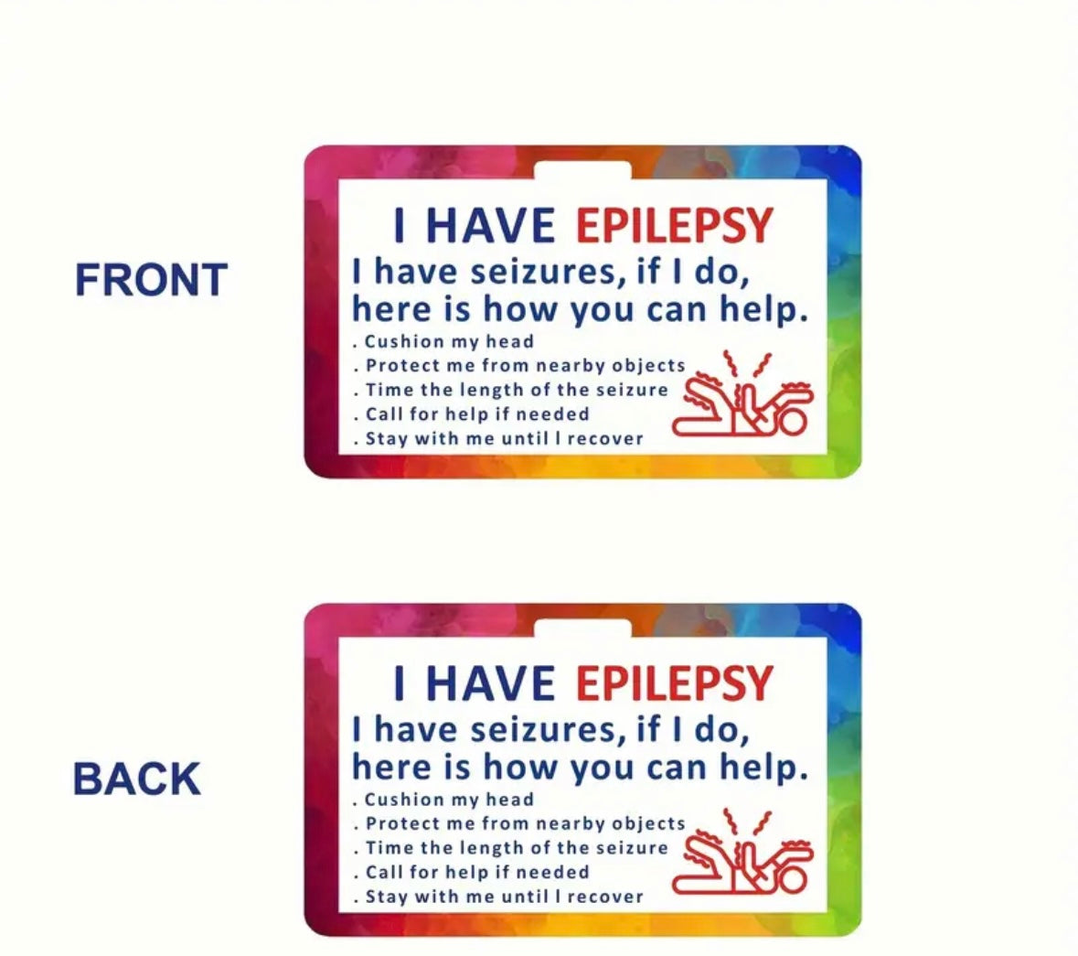 I have epilepsy card plus lanyard