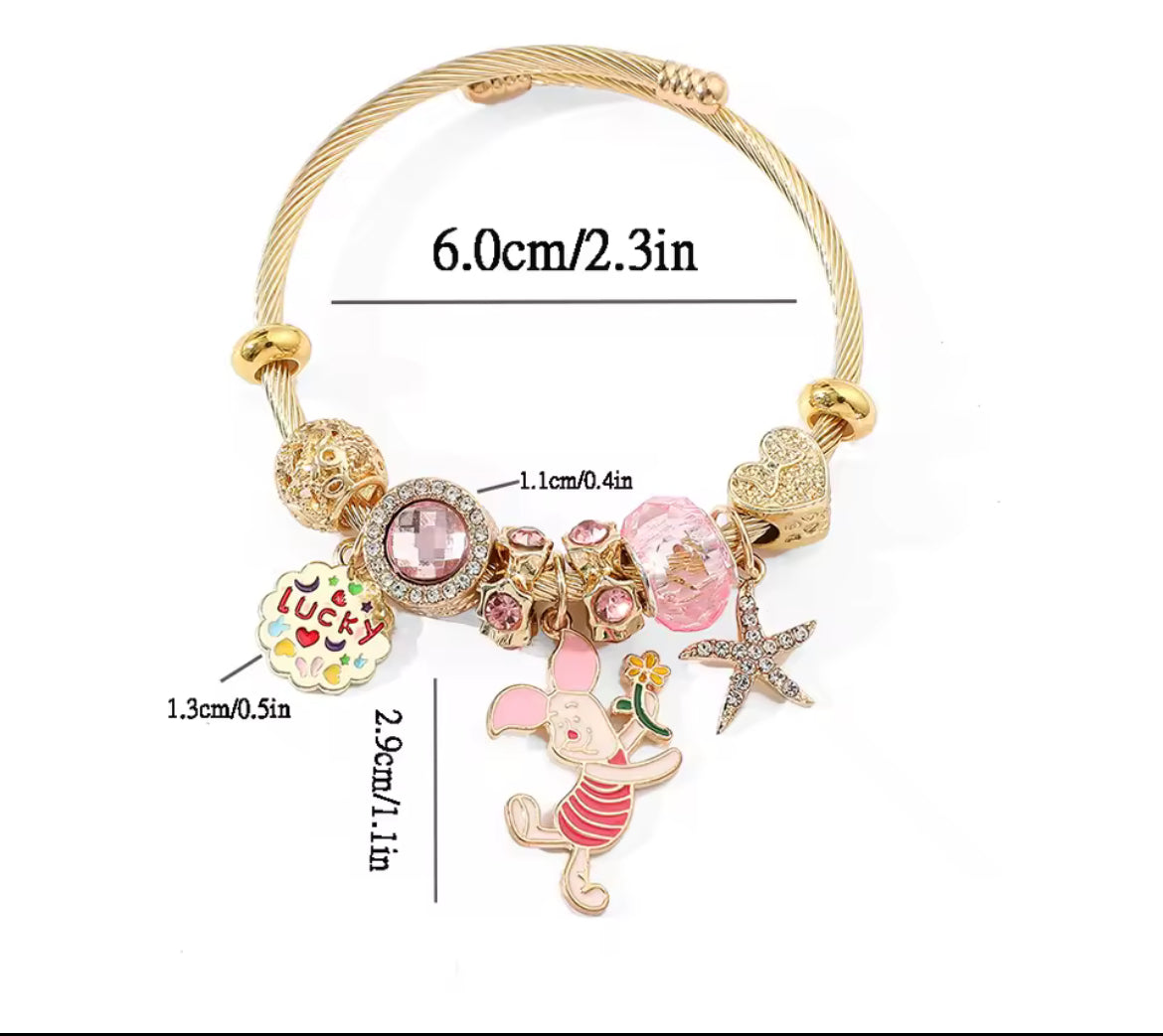 Pig Charm Bracelet 