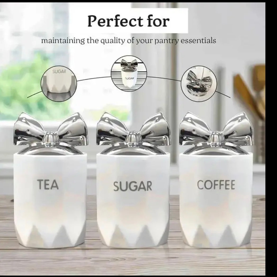 Tea Sugar Coffee Jars