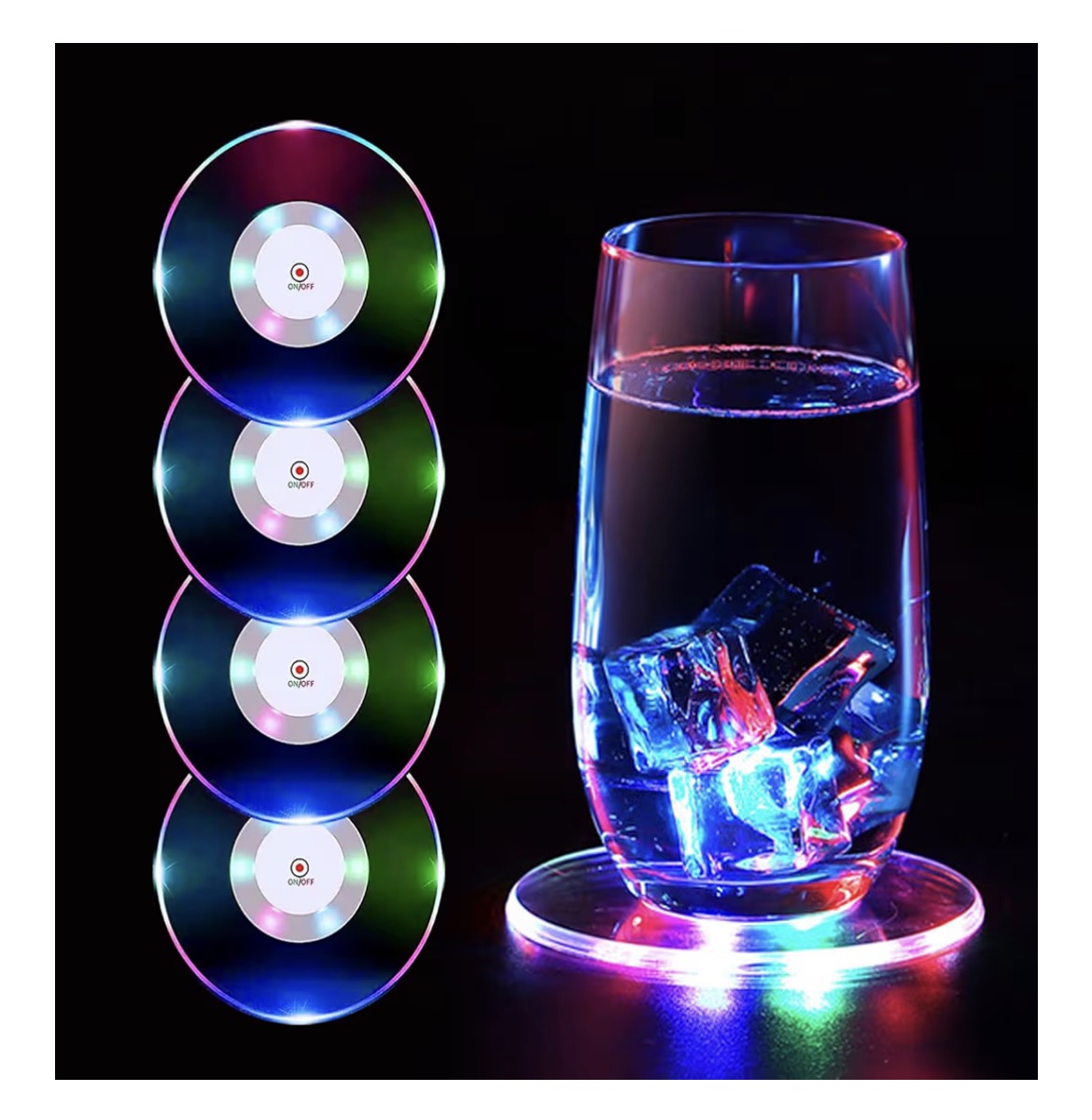 X6 Colour Changing Coasters