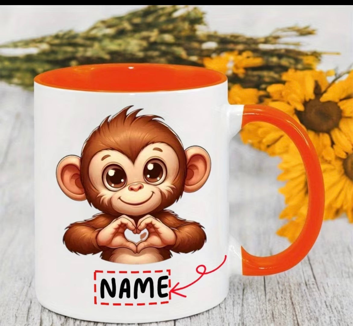 Personiled Monkey Mug