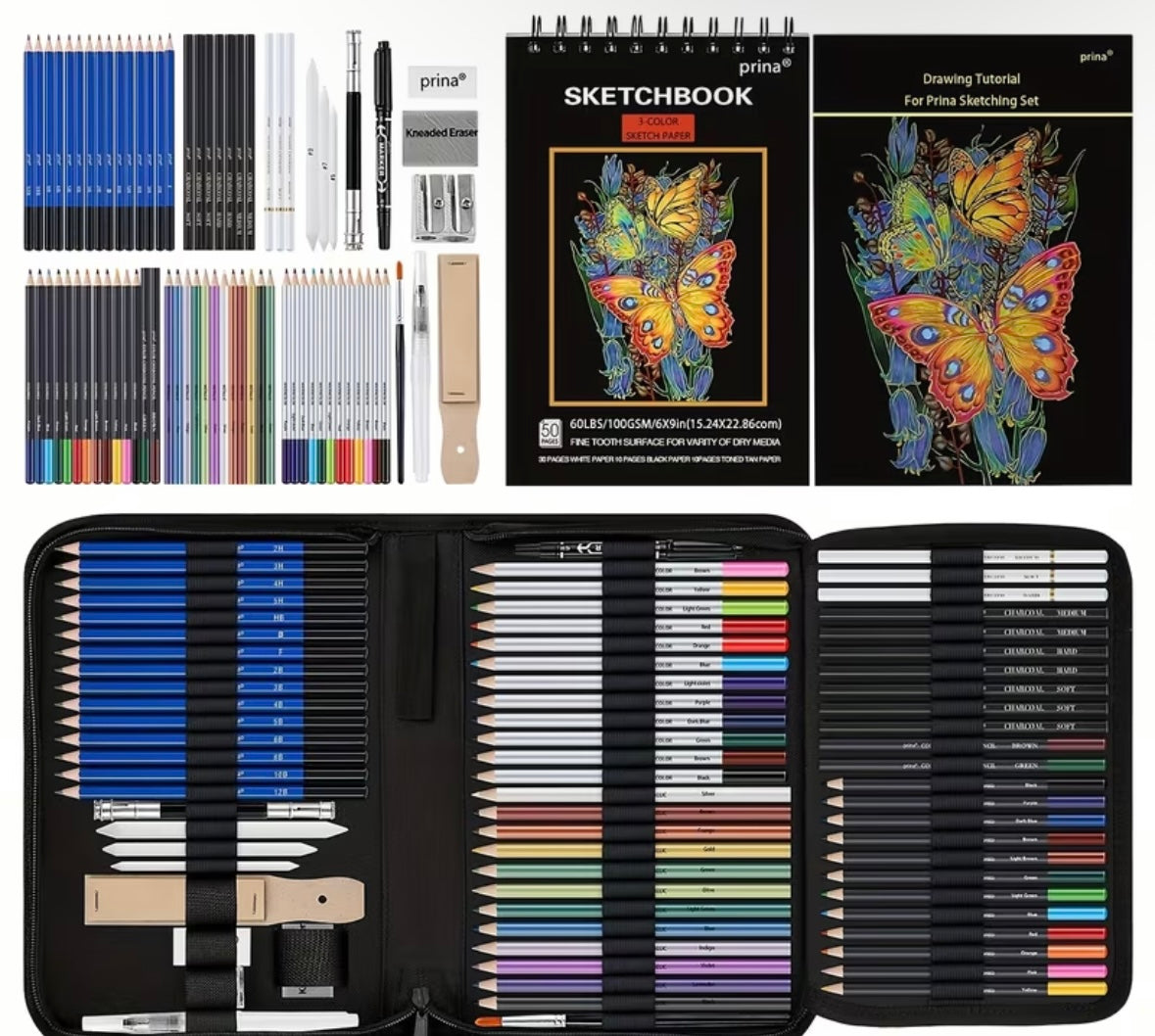 76pk Drawing Set Sketching Kit