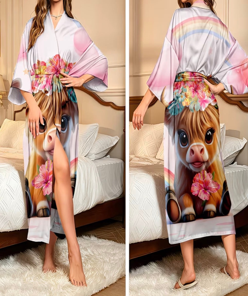 Plus Size HighLand Cow Dressing Gown