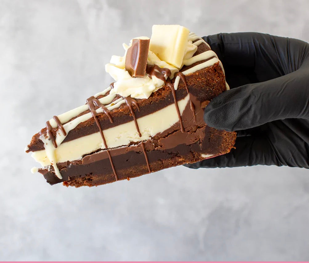Triple Chocolate Cookie Pie Slice