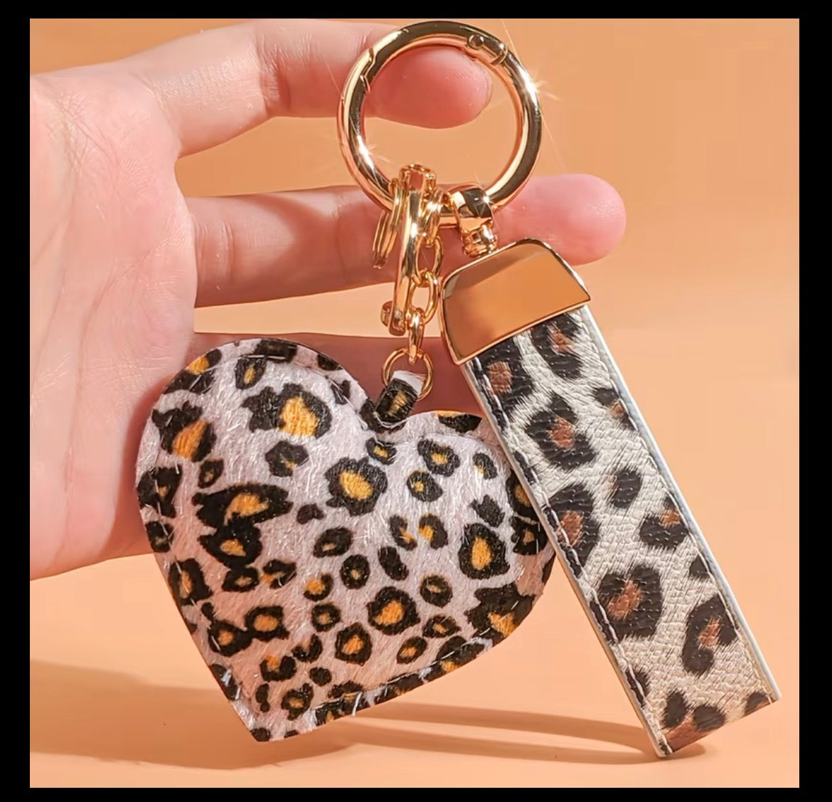 Lepord Print Bag Charm
