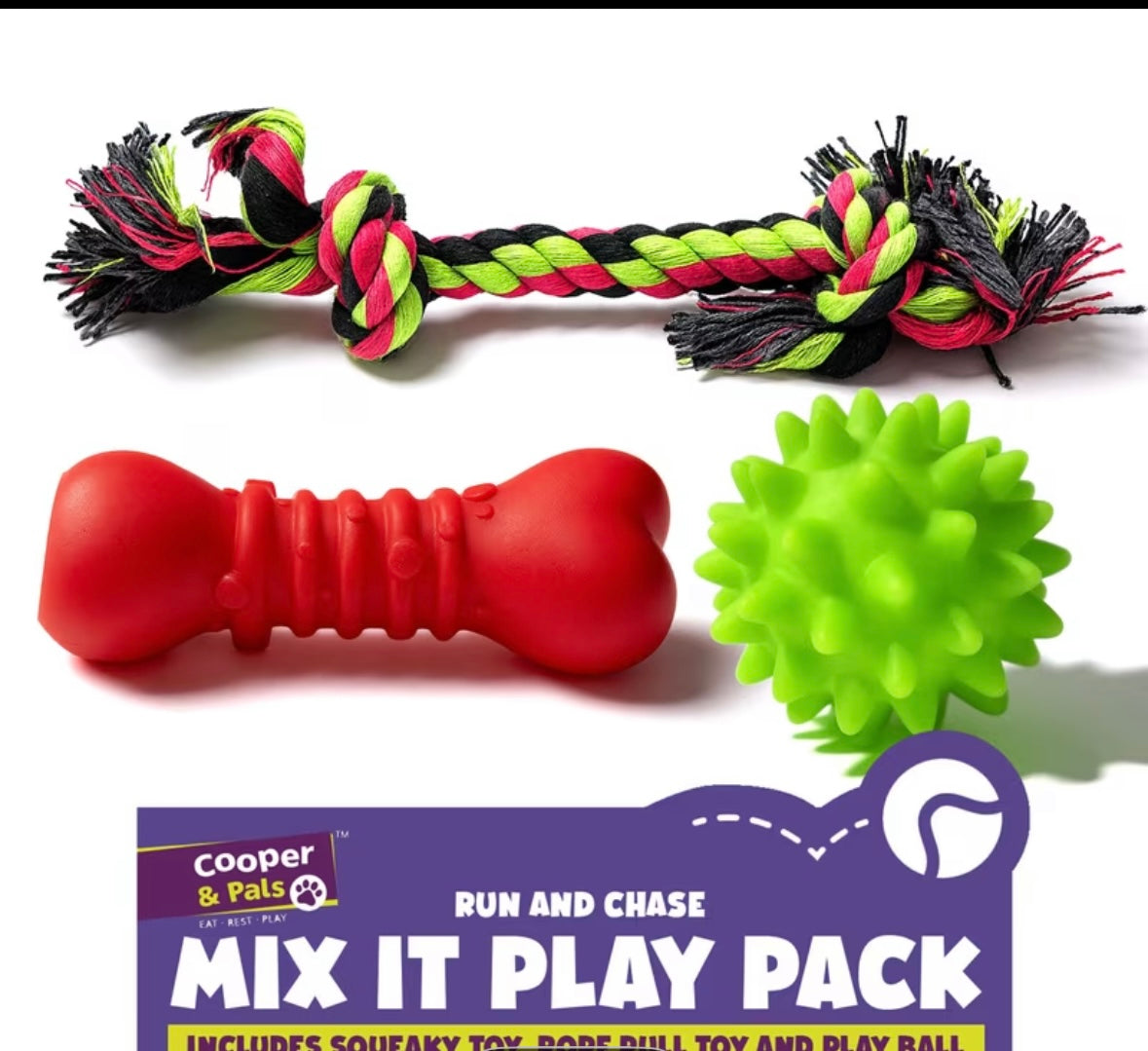 3pk dog toy set