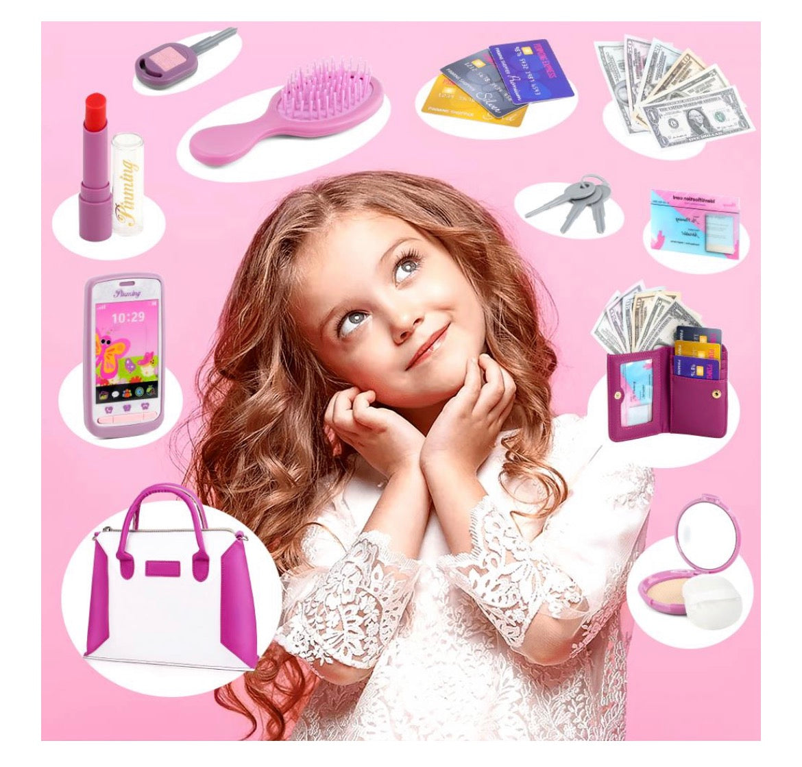 Toy Purse & Pretend Make Up
