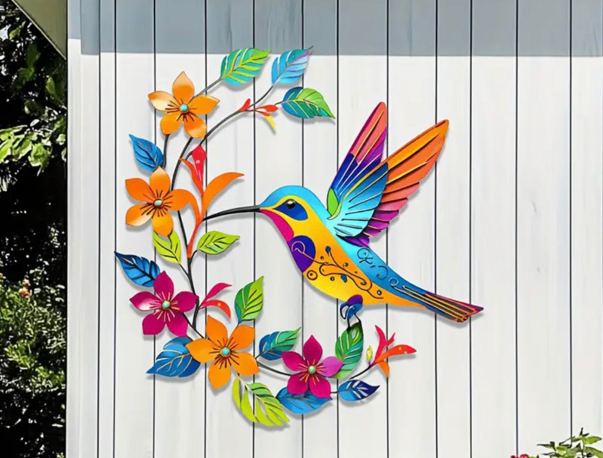Bird fence decor garden