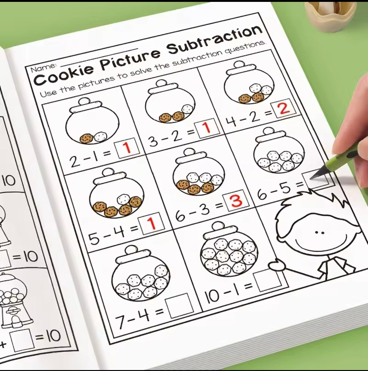 32 page interactive math learning workbook