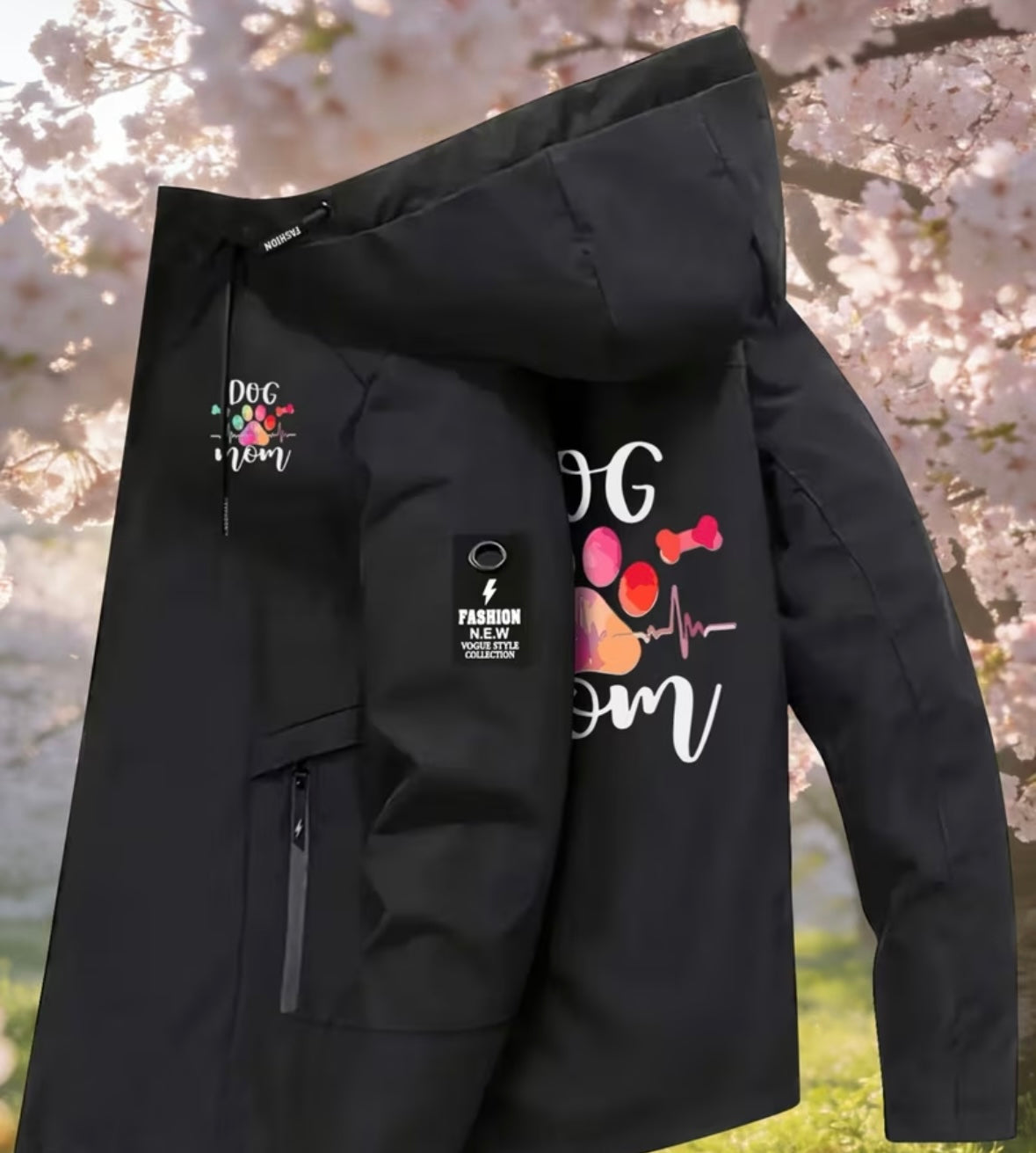 Women’s jacket with pet element decoration