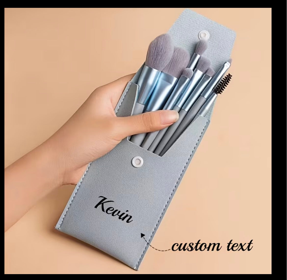 Personiled make up Brushes and case