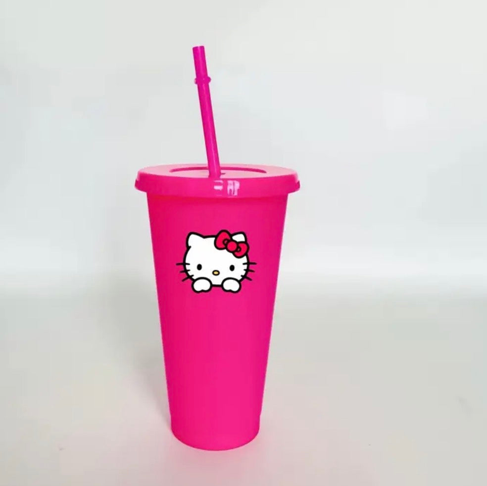 24oz Kitty Cup, Straw & Lid