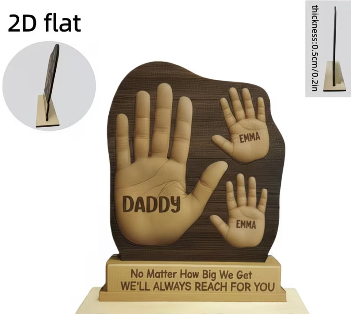 2D Flat No Matter the Size we’ll always be yours