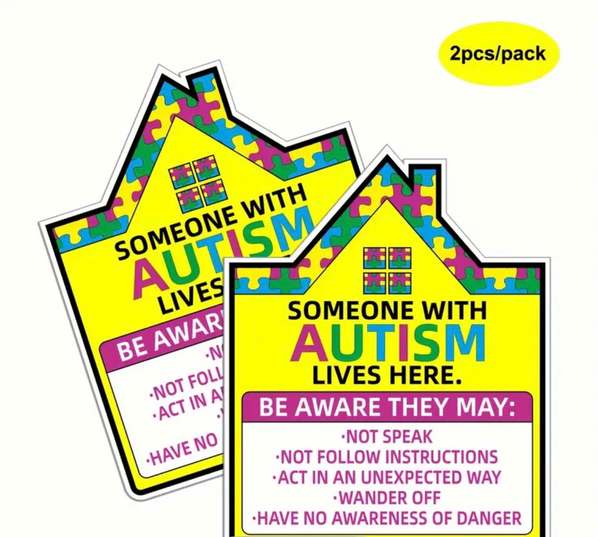 Autism Awareness PVC Sticker Labels