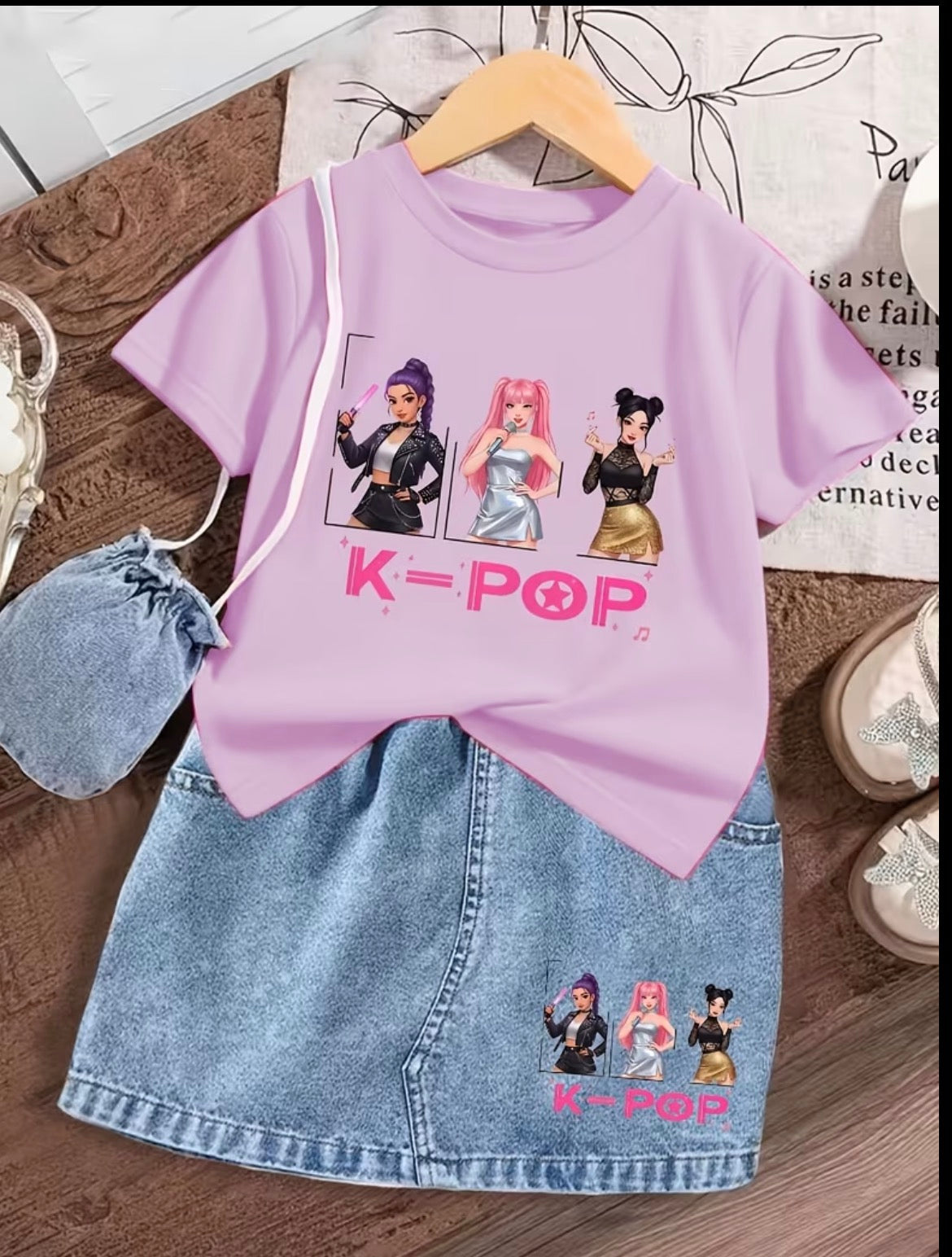 K Pop TShirt & Skrit Sets