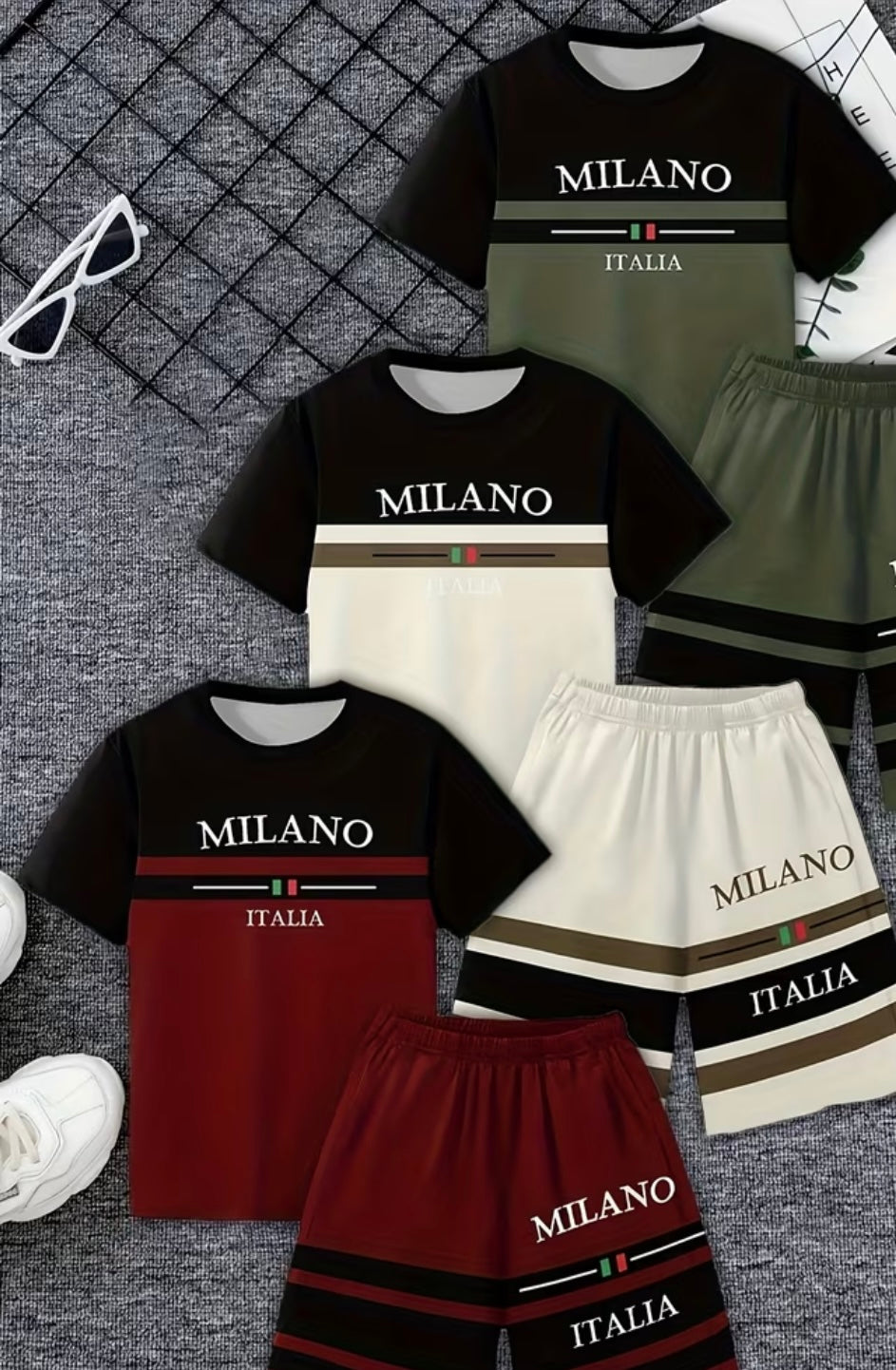 6pc Boys casual pullover & shorts