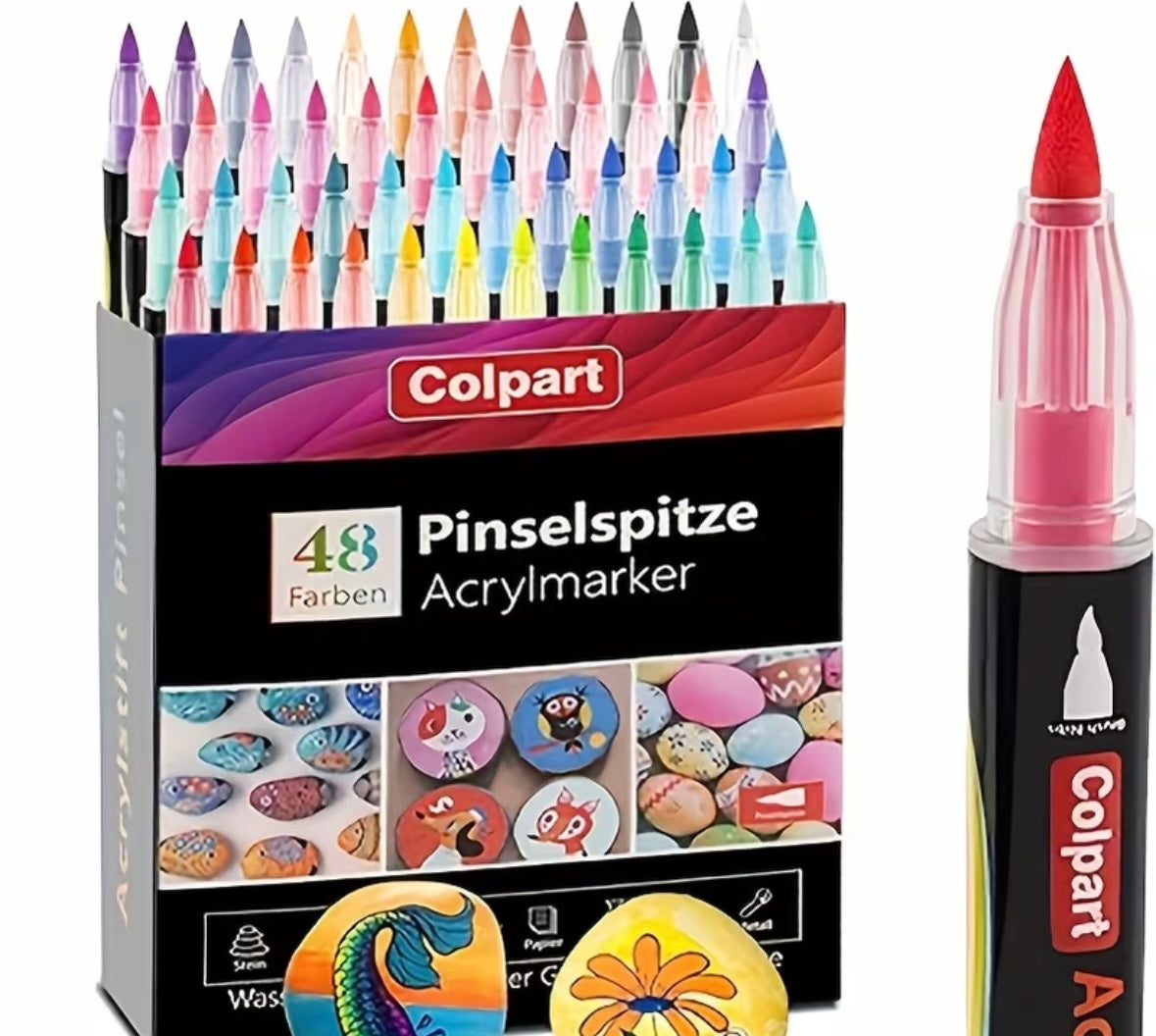 48 colours brush head acrylic markers