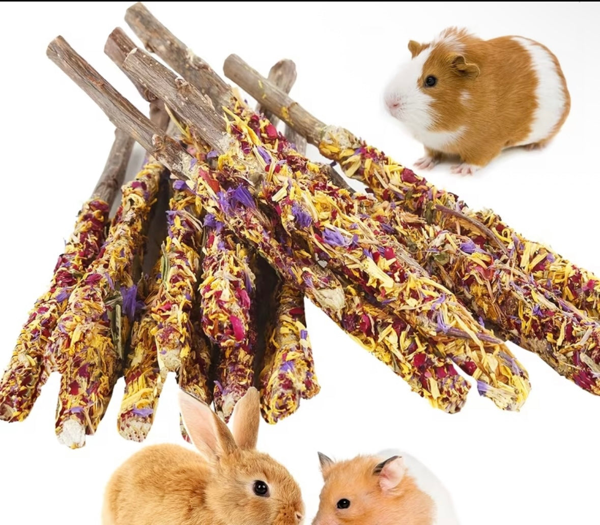 Natural Wood Rabbit Apple Chew Sticks