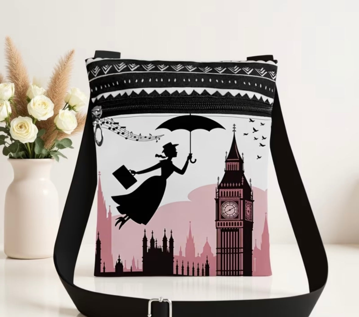 Mary Poppins Umbrella London Crossbody Bag