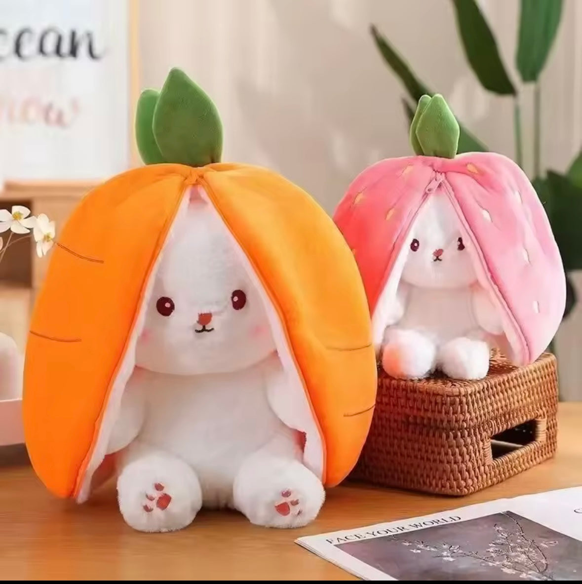 25cm Cute strawberry or carrot plush