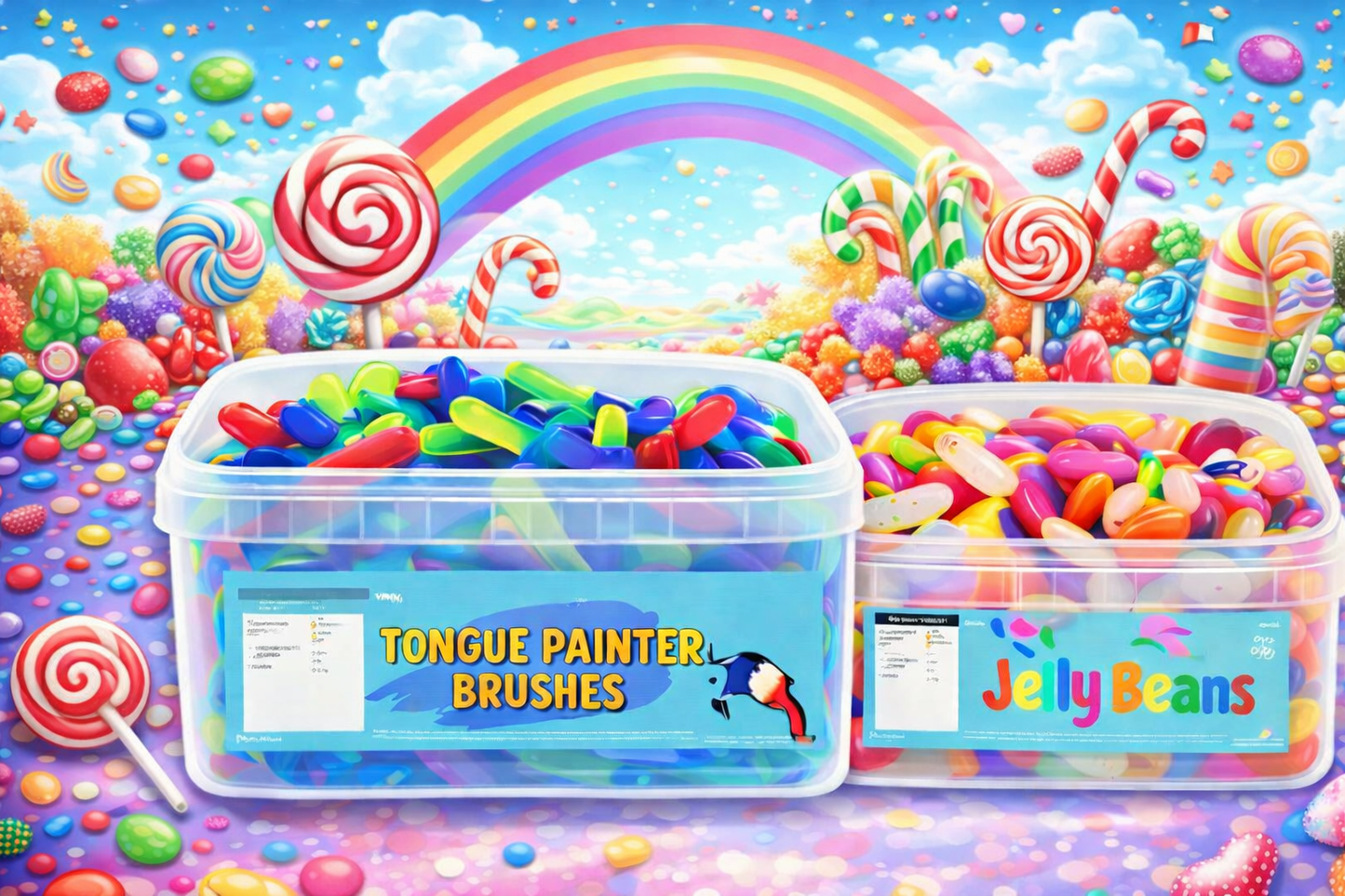 4 Tubs Of Sweets