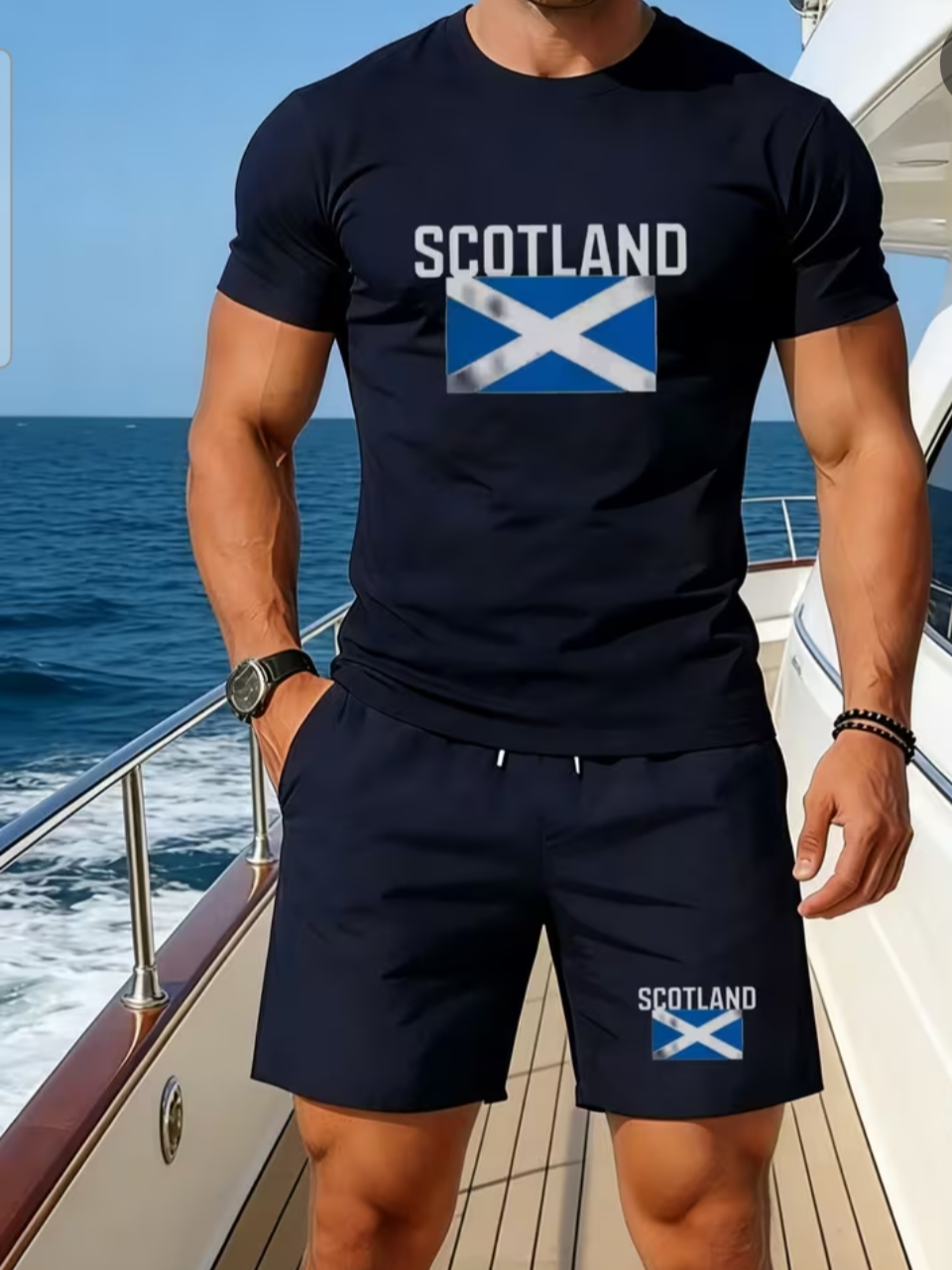 Mens t shirt and short set