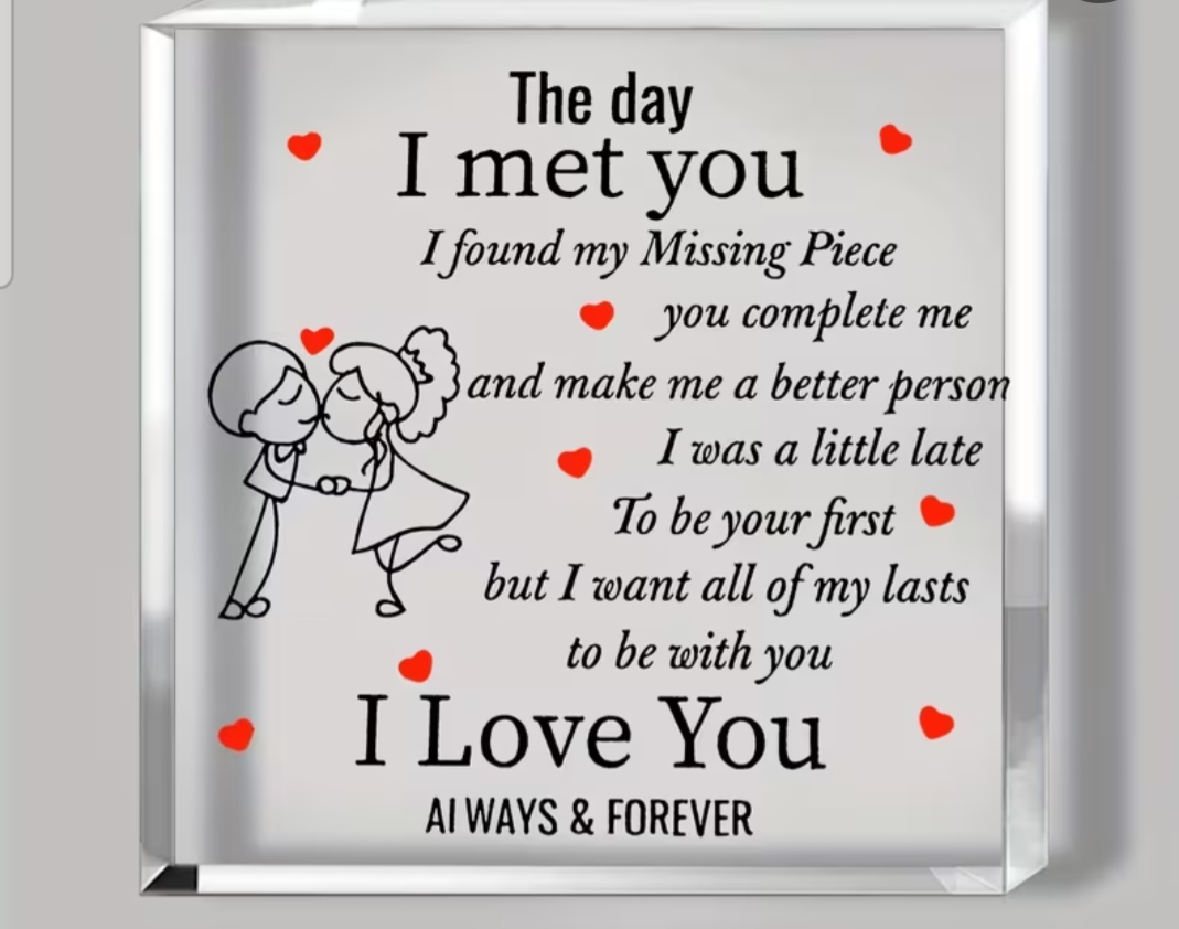 I love you plaque