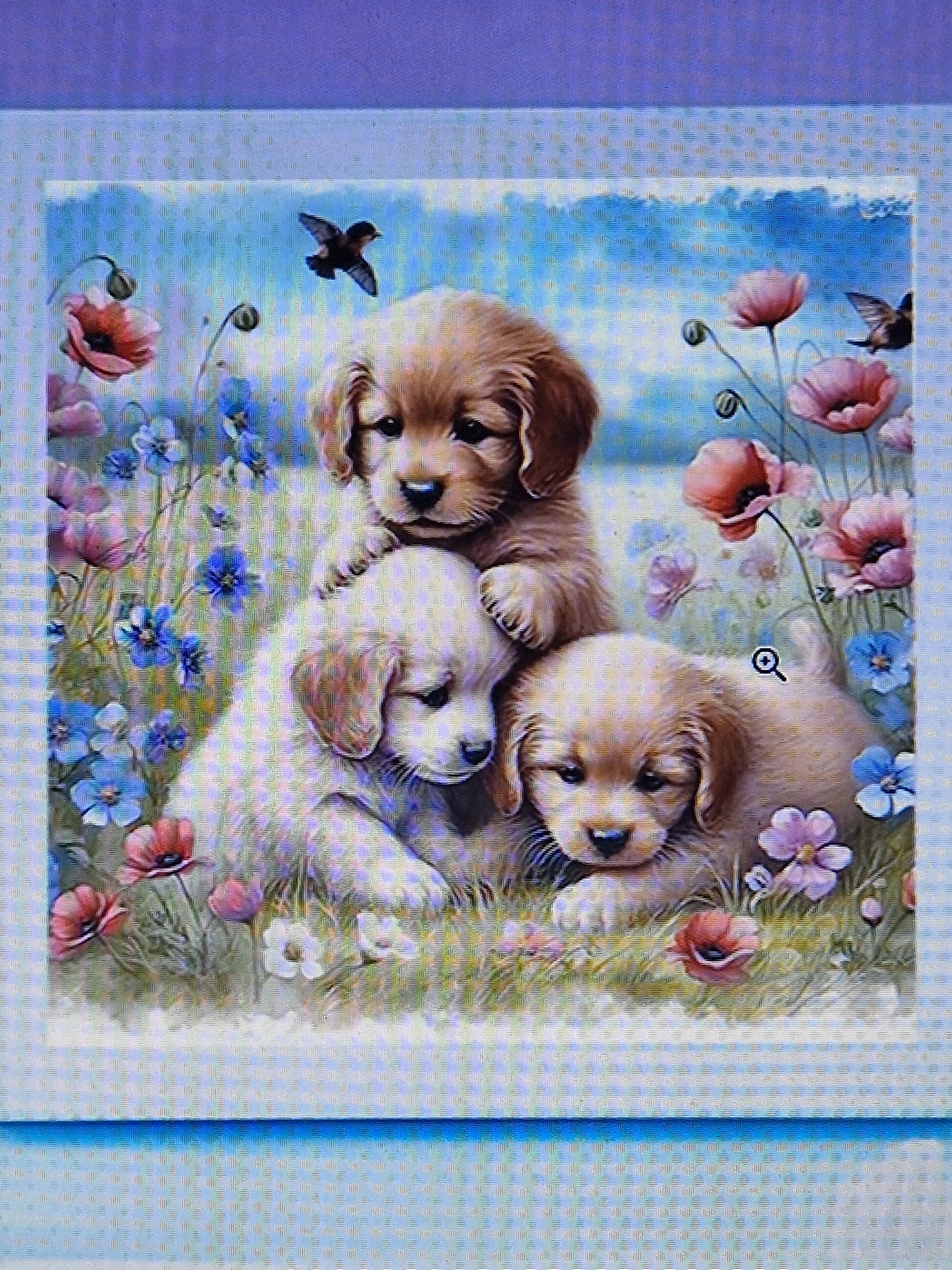 Cute puppy diamond art