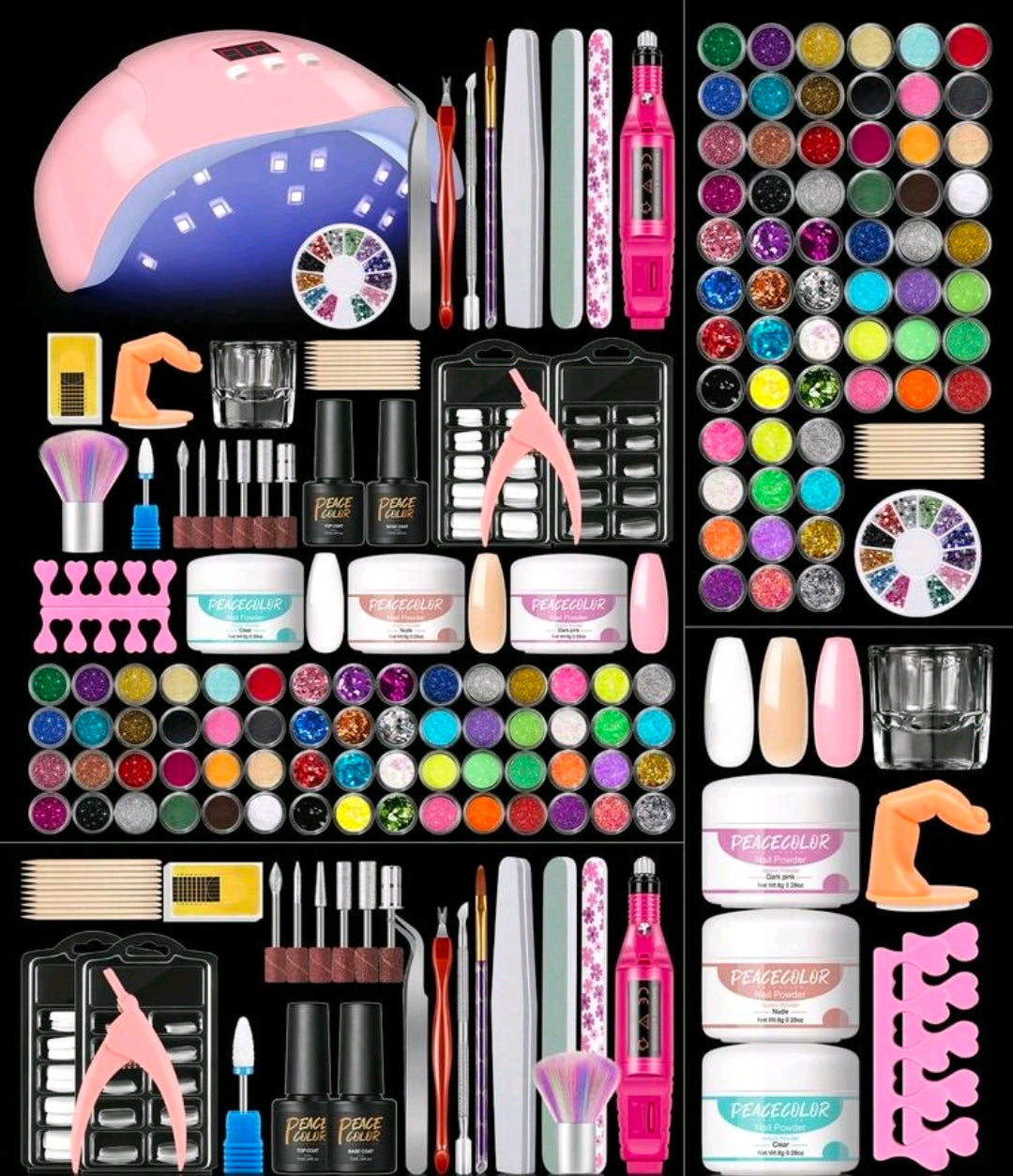 Peacecolor acrylic nail art 35pc