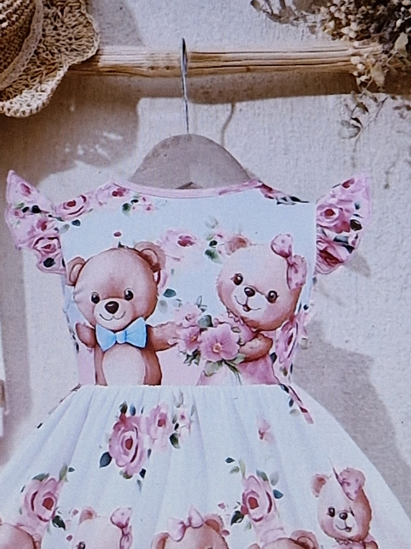 Girls floral bear dress