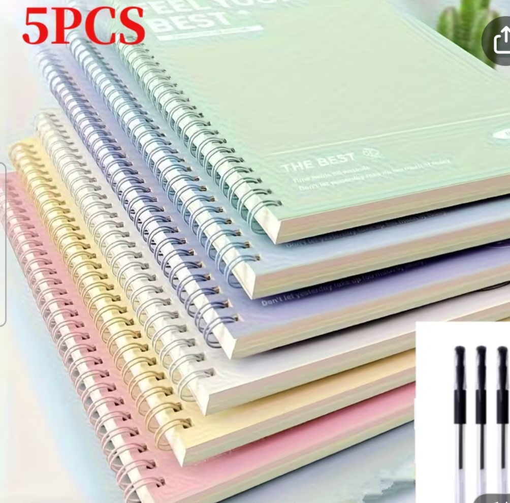 A5 notepad 5pack with pens