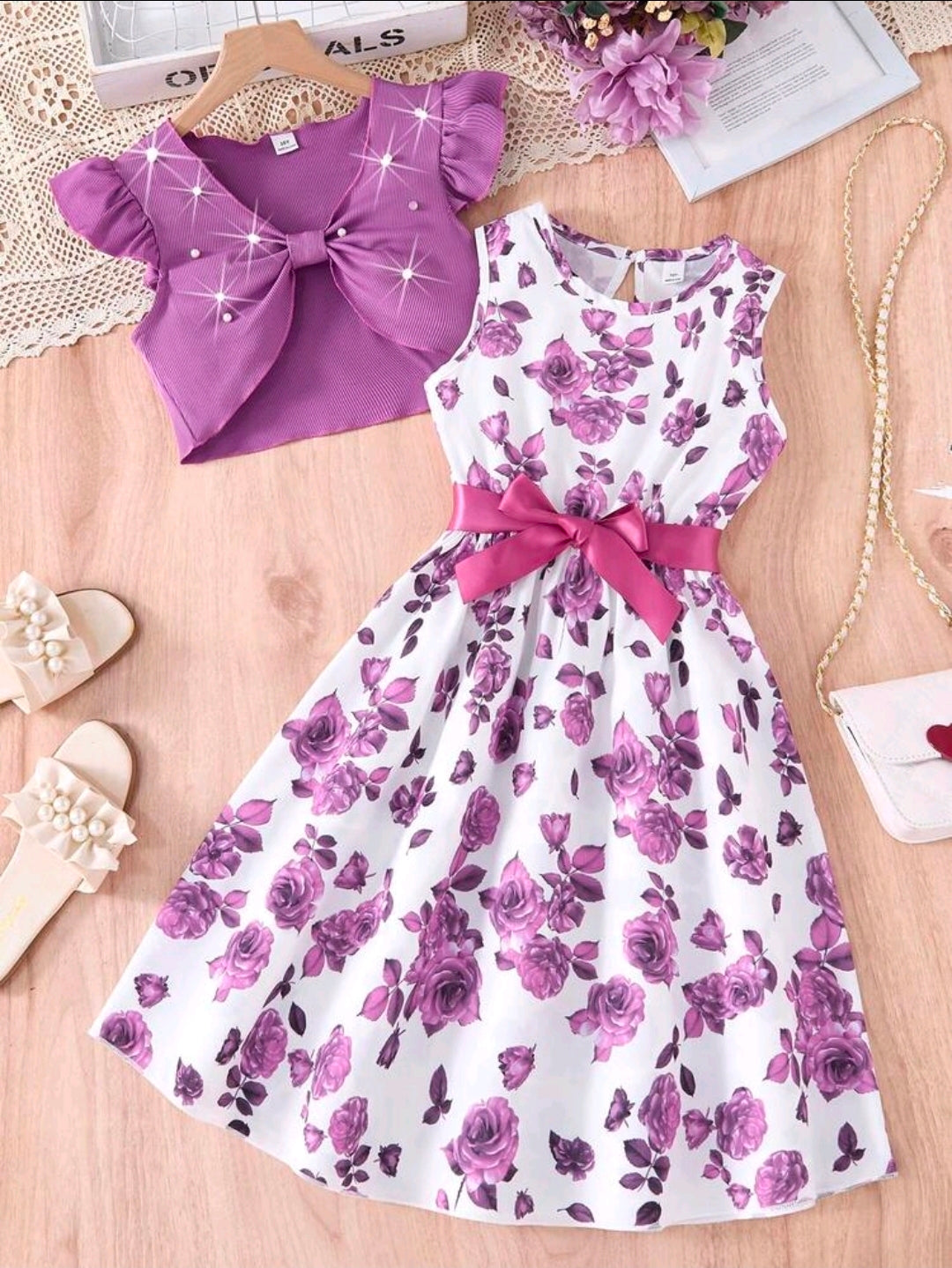 Tween Girl Elegant Cap Sleeve dress