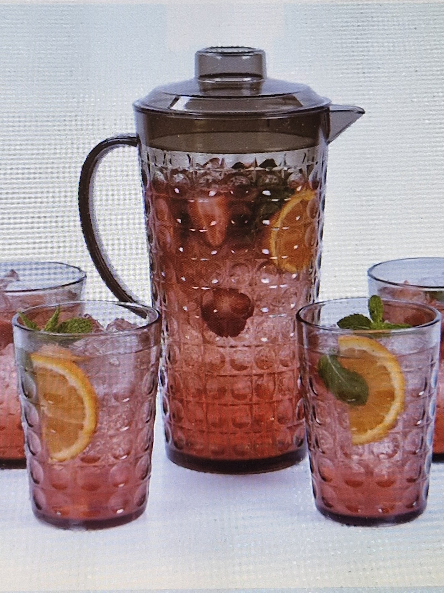 Pitcher and cups