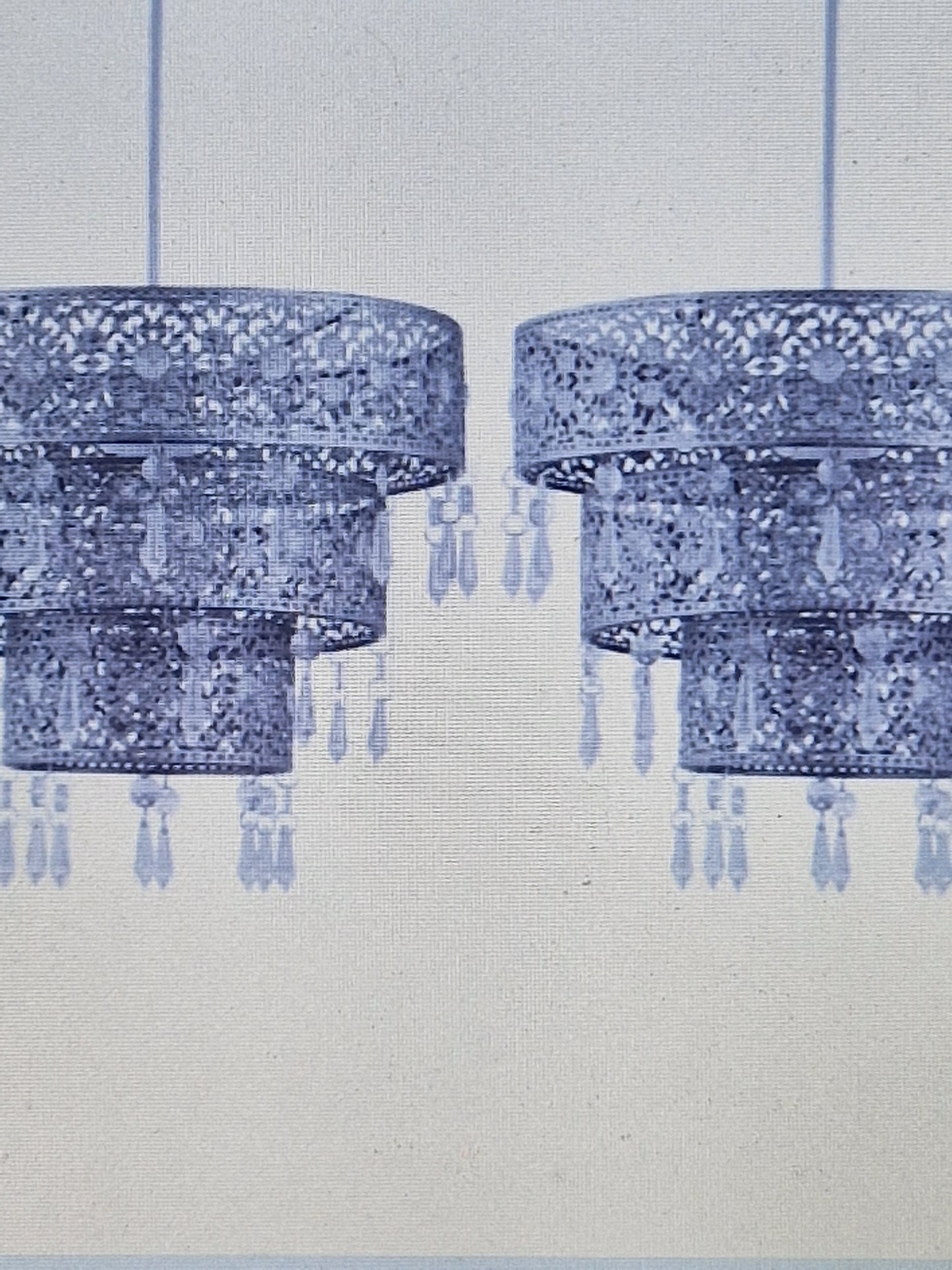 Silver Moroccan ceiling lights