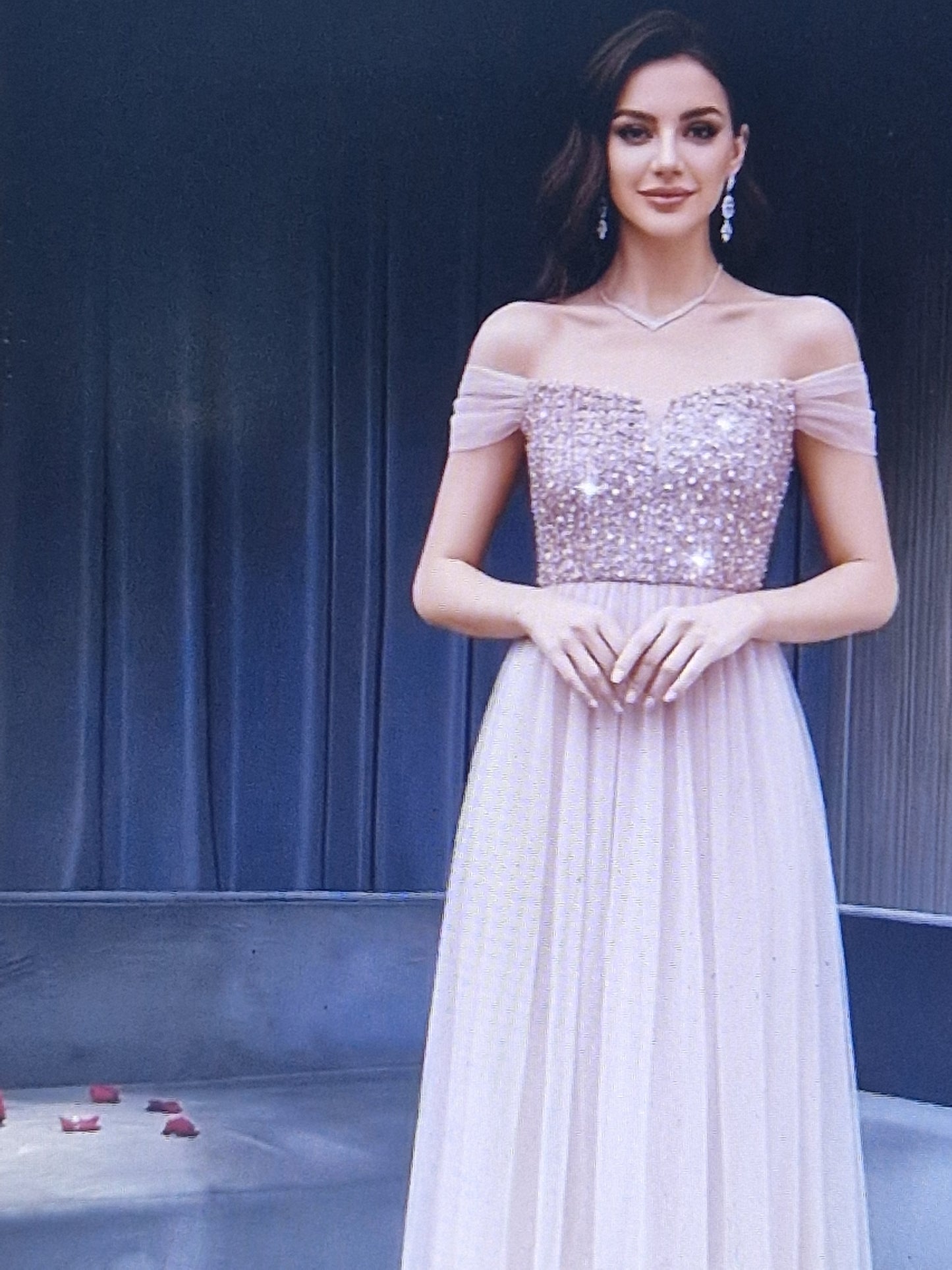 Woman's sequin mesh dress