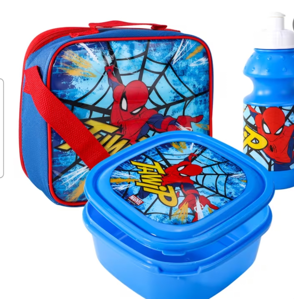 Spiderman 3pc lunch box set