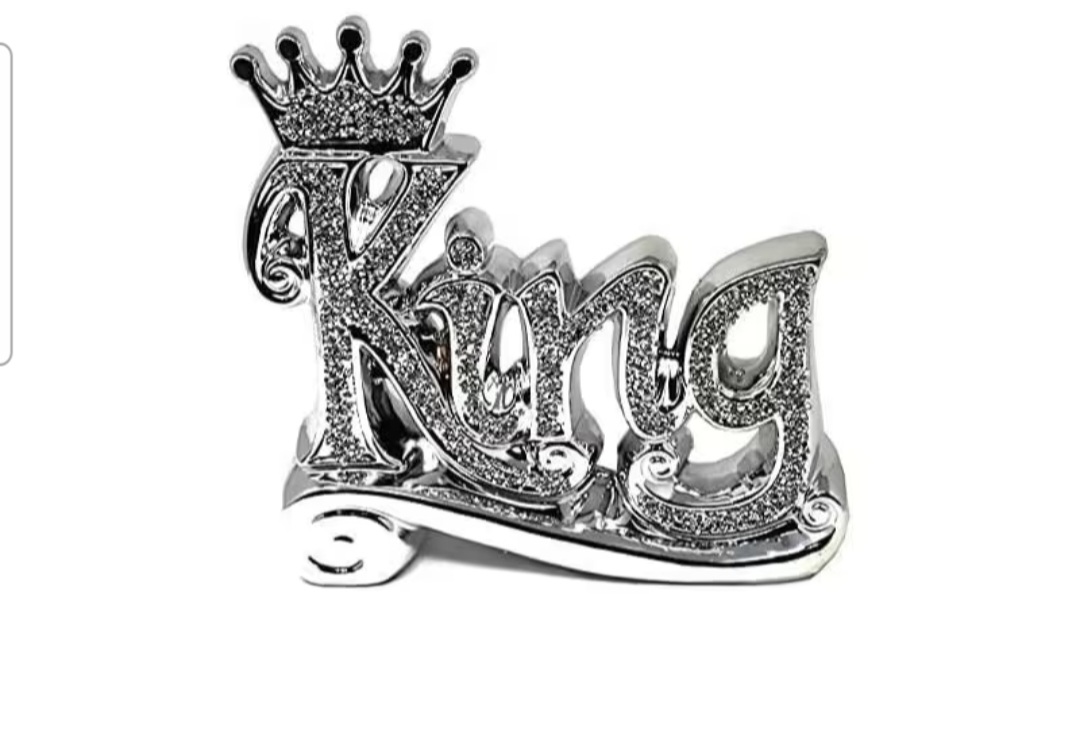 King crushed diamond ornament