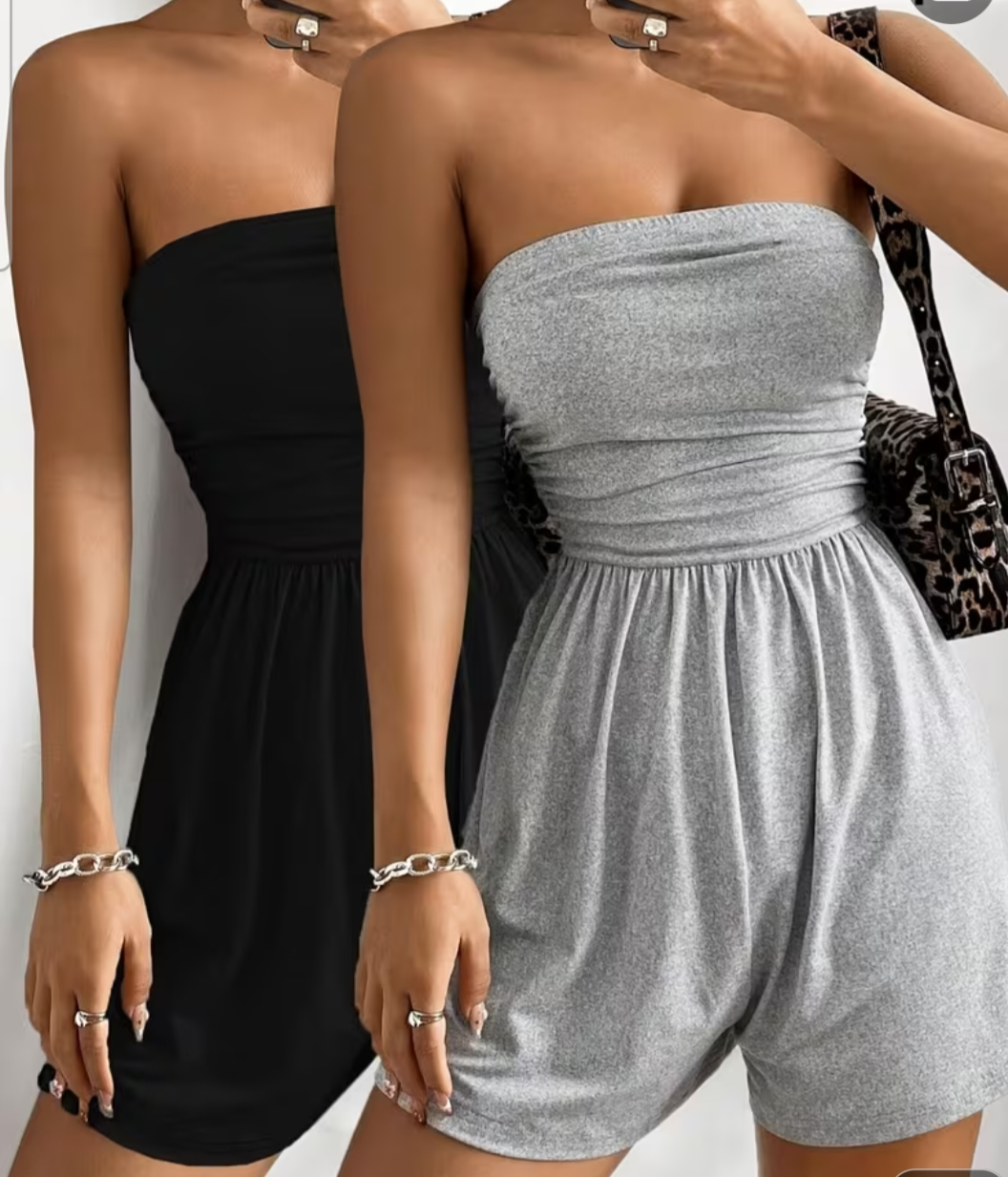 Womens 2pc strapless jumpsuit
