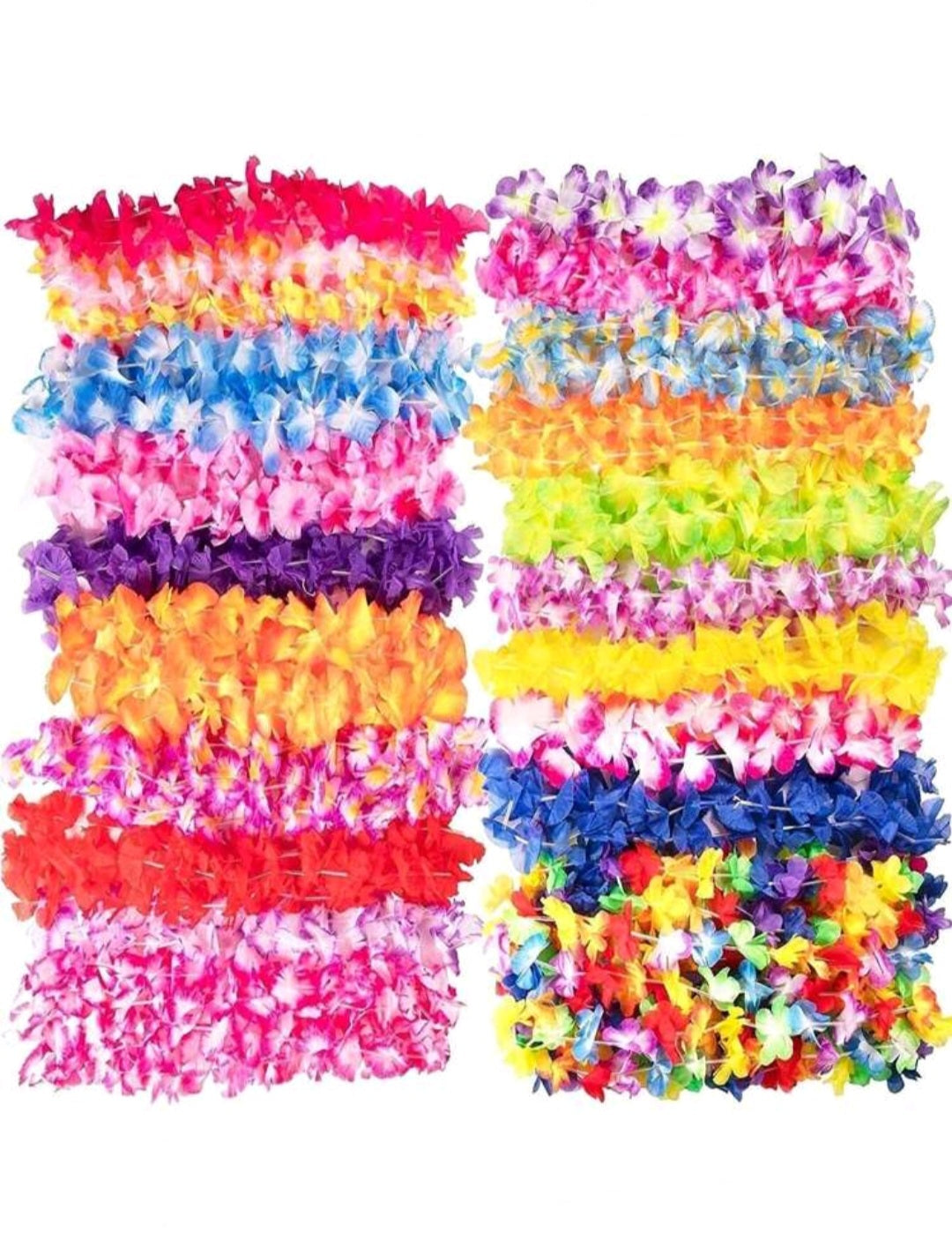 50pcs Hawaii Garland Necklace Tropical Hawaii Flower Theme Party